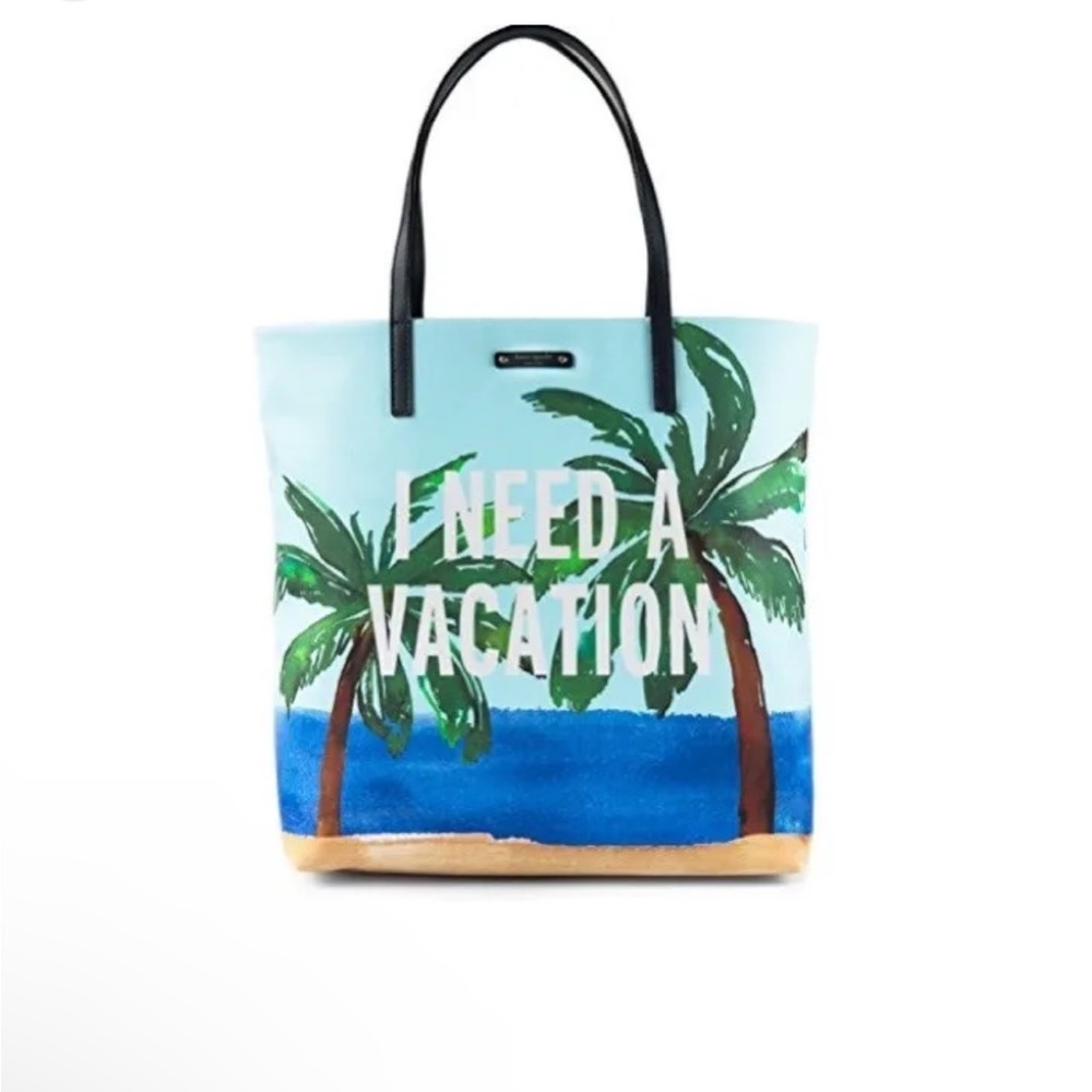 Kate Spade Breath of Fresh Air “I Need A Vacation” Tote Bag